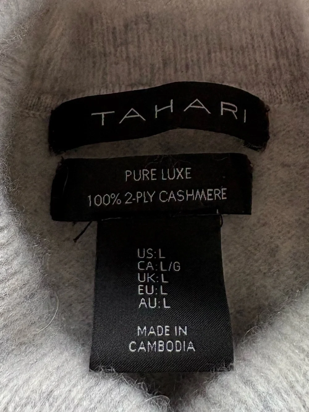 Tahari 100% Cashmere Cropped Shrunken Turtleneck Sweater Y2K Soft Girl - Picture 3 of 8